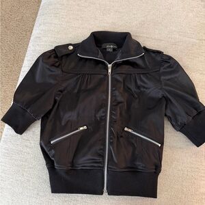 Forever 21 Black Zip-Up Bomber Jacket